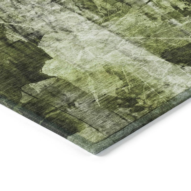 Machine Washable Indoor/ Outdoor Foilage Chantille Rug