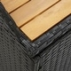 preview thumbnail 2 of 4, 47.2" Patio Storage Bench, Poly Rattan Storage Bench, Designed With a Spacious Trunk, Outdoor Bench