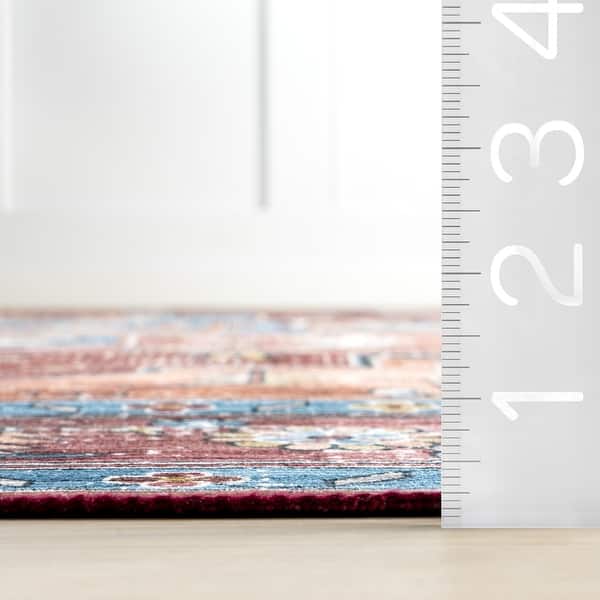 Nuloom Stefania SplashGuard Bold Medallion Machine Washable Area Rug