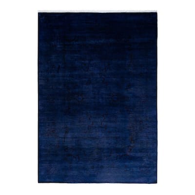 Fine Vibrance One-of-a-Kind Hand-Knotted Area Rug - Purple, 6' 2" x 8' 7" - 6' 2" x 8' 7"