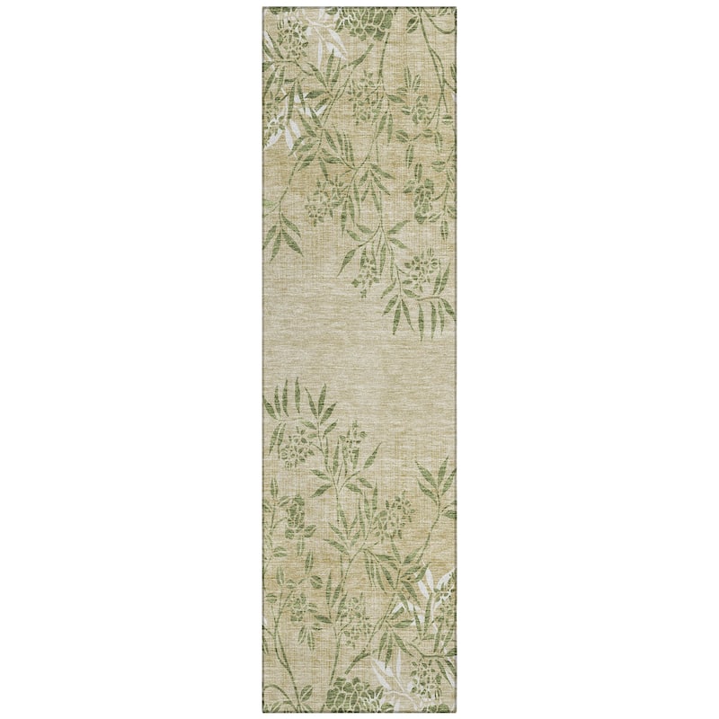 Machine Washable Indoor/ Outdoor Chantille Modern Garden Rug