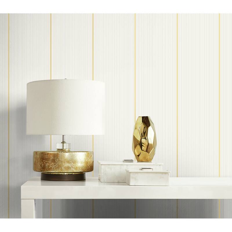 Seabrook Designs Rockefeller Stripe Nonwoven Unpasted Wallpaper