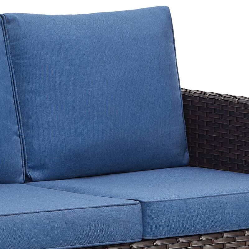 Gymojoy 6-Piece Wicker Outdoor Sofa Ottoman Set Weather-resistance
