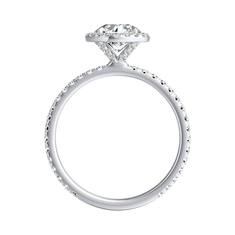 Auriya 14k Gold 2ctw Moissanite Halo Diamond Engagement Ring 5/8ct TDW