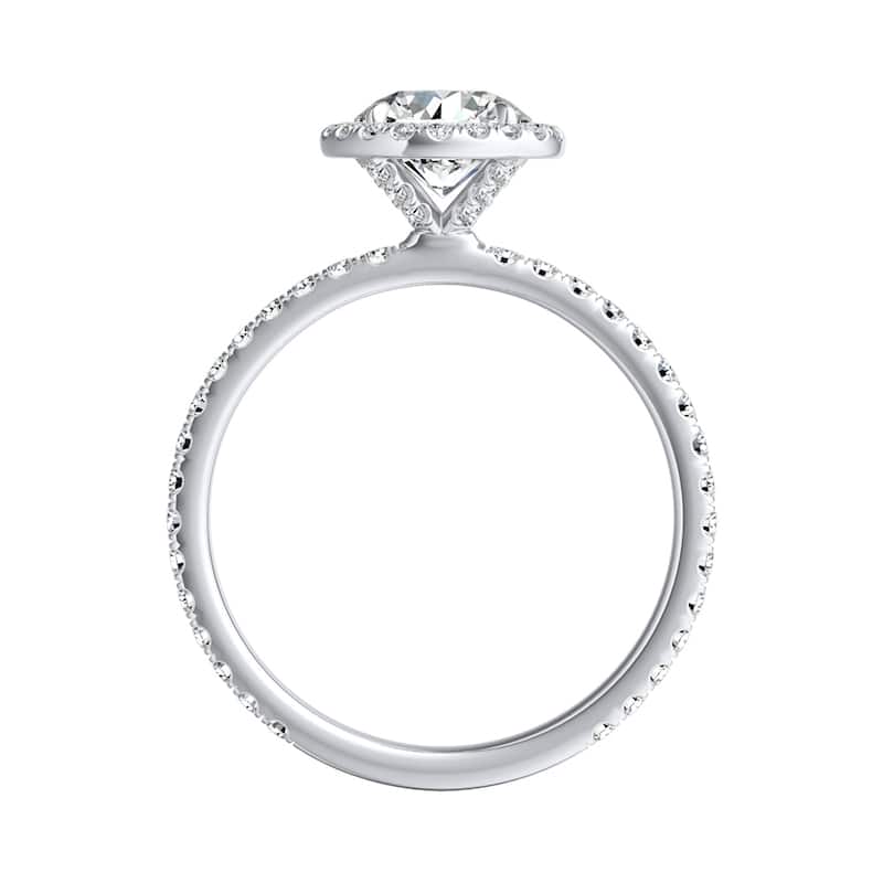 Auriya 14k Gold 3ctw Moissanite Halo Diamond Engagement Ring 5/8ct TDW