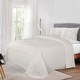 preview thumbnail 4 of 36, Superior Cotton Blend Oversized Classic Medallion Bedspread Set Off-White - Queen