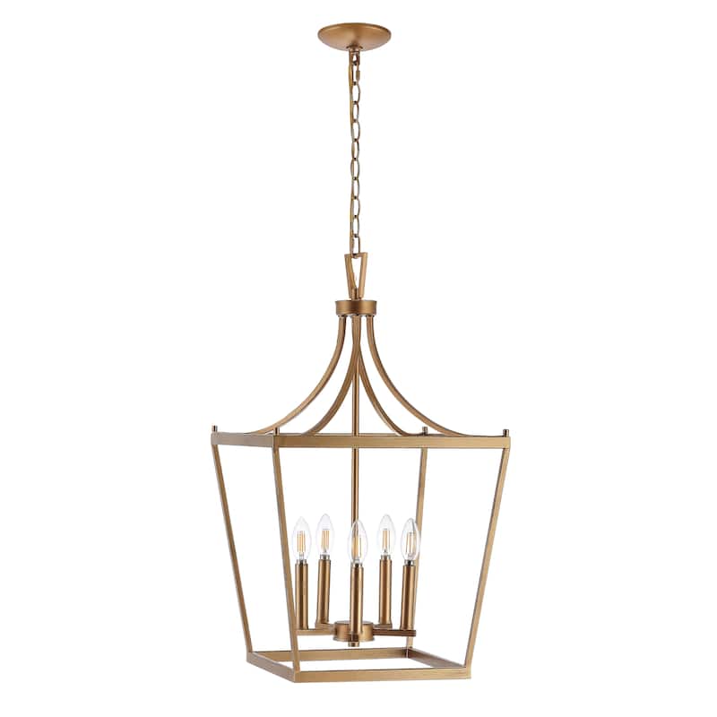 SAFAVIEH Lighting Coriena 5-light Pendant - 16"x16"x32-104" - 16Wx16Dx104H