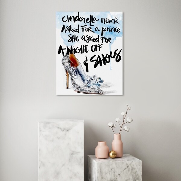 【新品同様】 Oliver Gal Cinderella's Night Off Oliver Gal 'Cinderella's Night Off' Typography and Quotes Wall Art