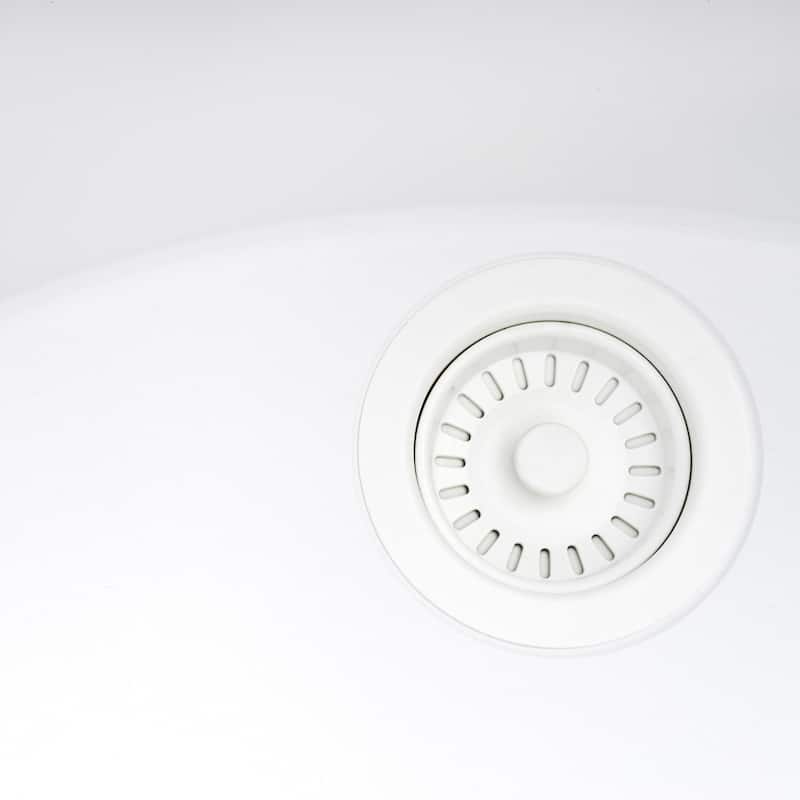 Ruvati 23 x 20 inch epiGranite Drop-in Topmount Granite Composite Single Bowl Kitchen Sink - Arctic White - RVG1023WH