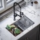 preview thumbnail 11 of 9, Karran 32" Undermount Double Bowl 60/40 Stainless Steel Workstation Sink