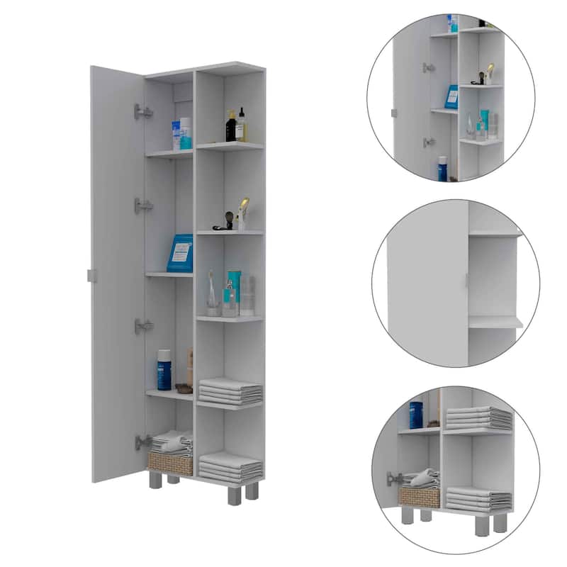 Portland 5-Shelf Linen Cabinet