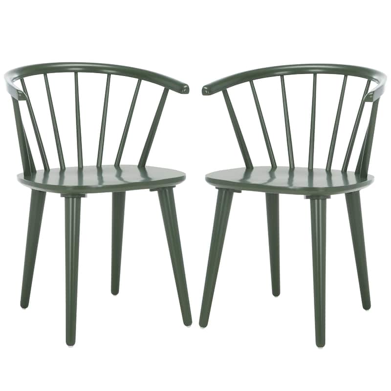 SAFAVIEH Home Blanchard 18-inch Curved Spindle Side Chair [SET of 2] - 21"W x 21"D x 30"H