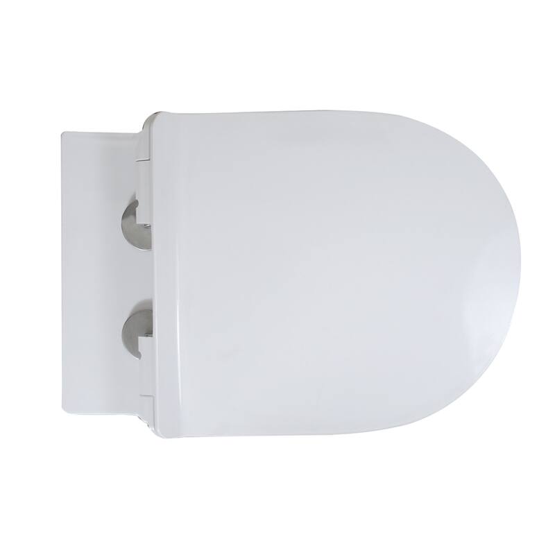 Eviva Storm Elongated Cotton White High Efficiency Toilet w/ Soft Closing Seat