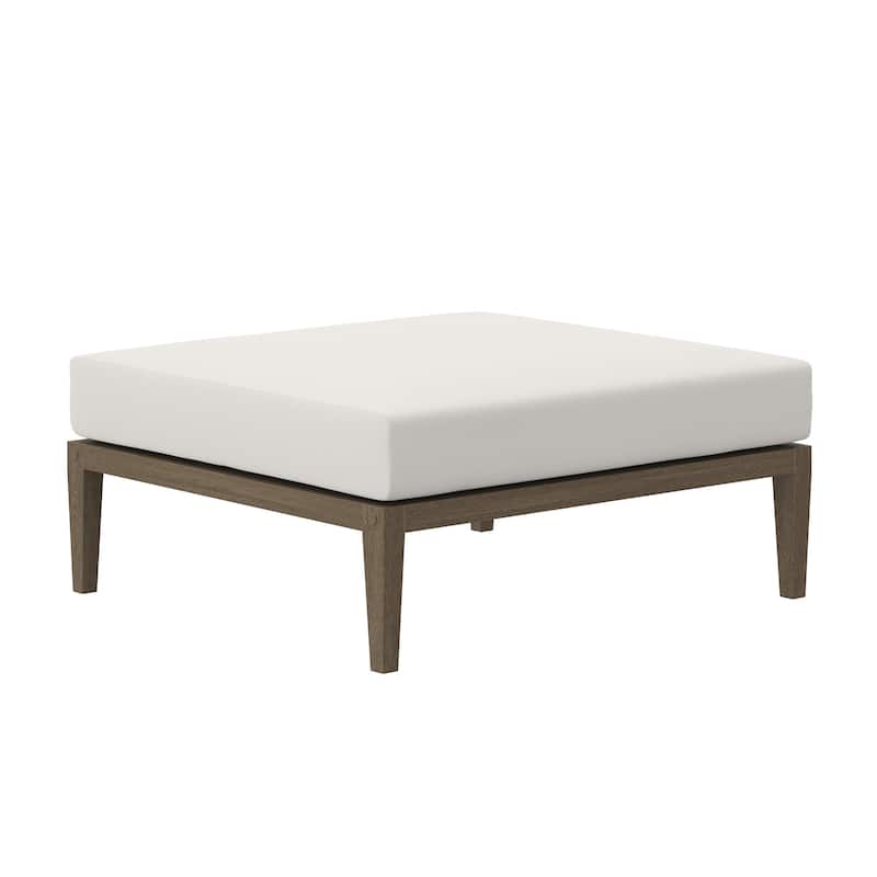 Northlake Outdoor Patio Teak Ottoman