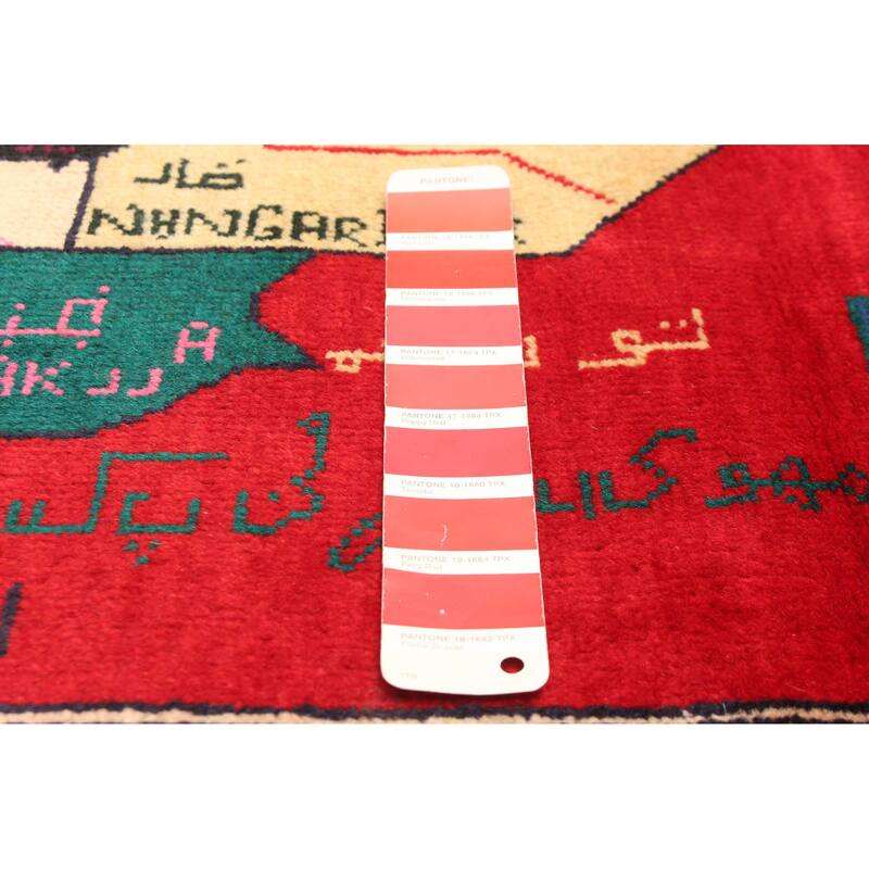 ECARPETGALLERY Hand-knotted Teimani Red Wool Rug - 3'4 x 6'4