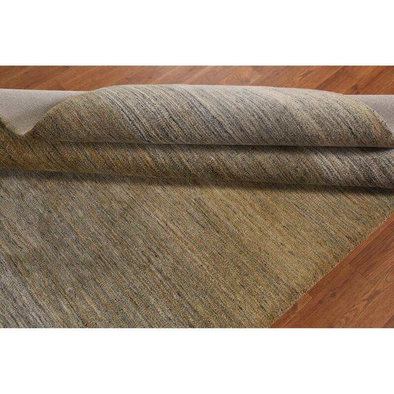 Contemporary Modern Indian Area Rug Stripe Hand-Tufted Wool Carpet - 5'3" x 7'7"
