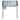 Futura Deluxe Drafting Table with Light Pad Support Bars & Drafting Height Leg Extensions, Silver / Blue Glass