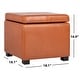 preview thumbnail 8 of 9, SAFAVIEH Broadway Saddle Leather Storage Ottoman