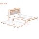 preview thumbnail 4 of 13, Metal Frame Platform Low Profile Queen Bed wTrundle, Headboard, White