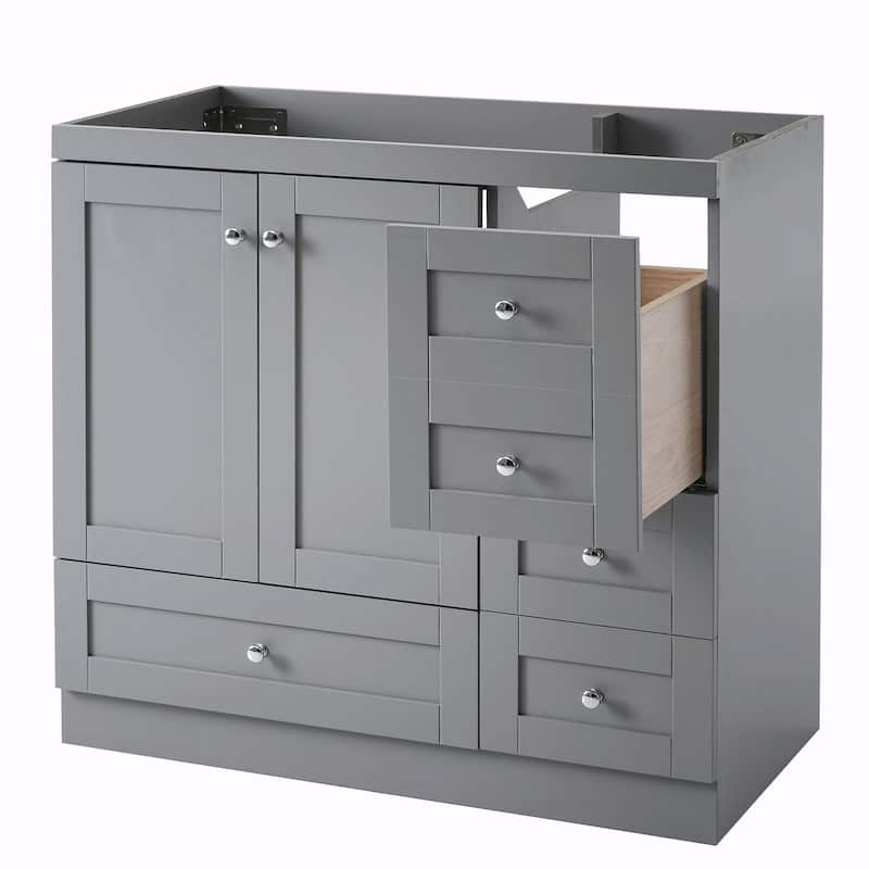 36-Inch Shaker Style Bathroom Vanity Cabinet with Sink