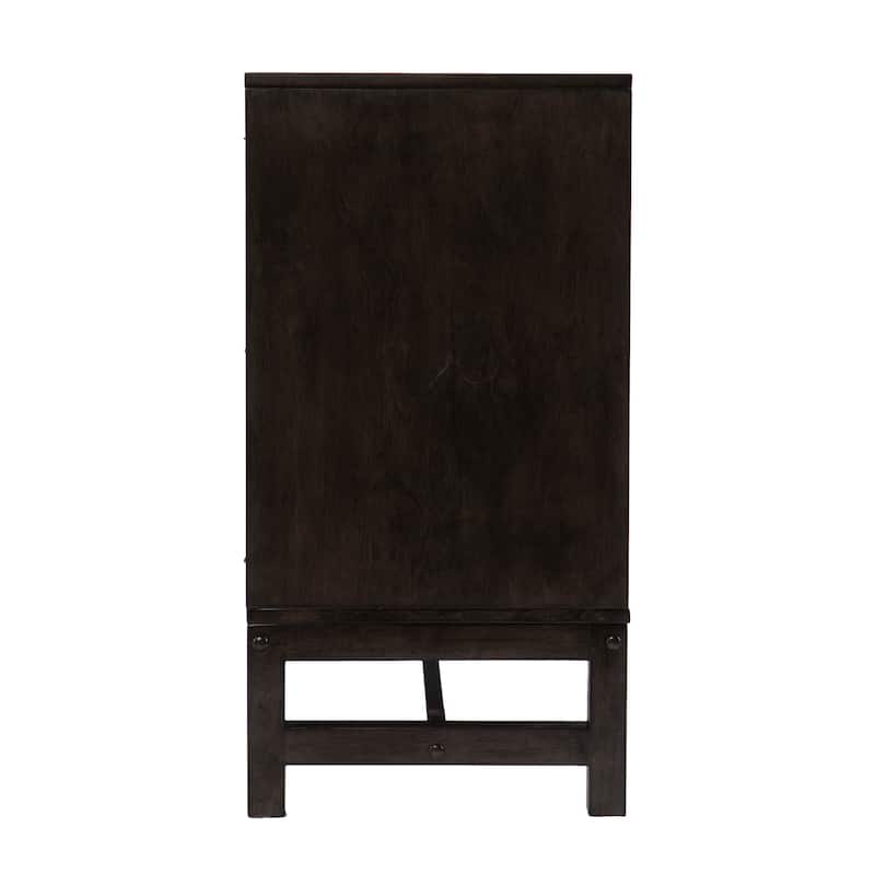SEI Furniture Lanigan Contemporary Brown Wood Color Changing Fireplace