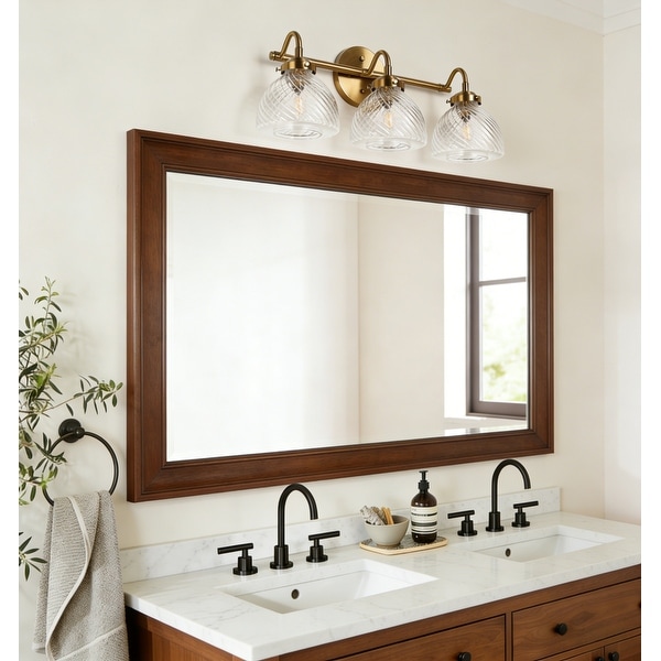 Draki Mid-century Modern Unique Bathroom Vanity Lights Dome Glass