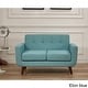preview thumbnail 4 of 5, Grace Rainbeau Linen Upholstered Tufted Mid-century Loveseat