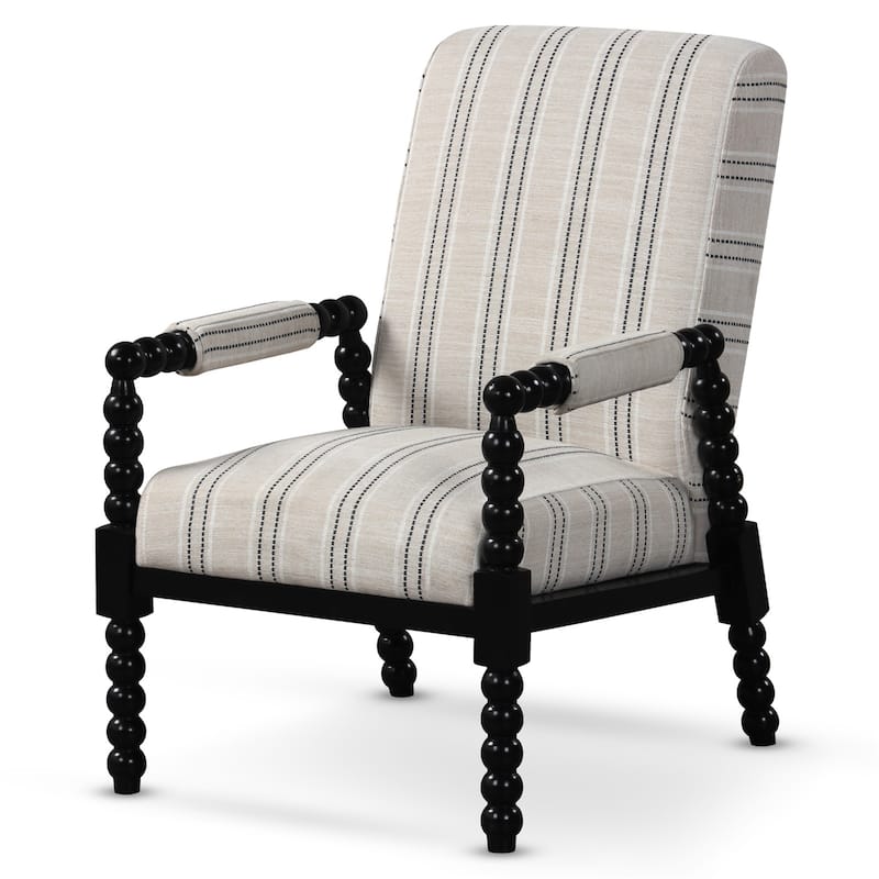 Gymax 2PCS Accent Chair Upholstered Armchair w/ Rubber Wood Frame