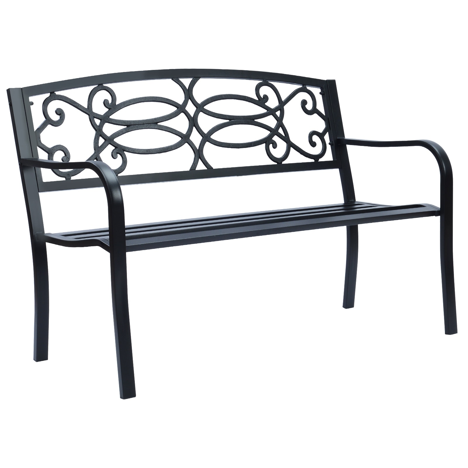 N/A On Garden, - & Bench 33564601 Lawn, Beyond Patio Bench, Metal - Bed - - Sun-Ray Bath Black Outdoor Park by in Marion for Sale Porch, Deck