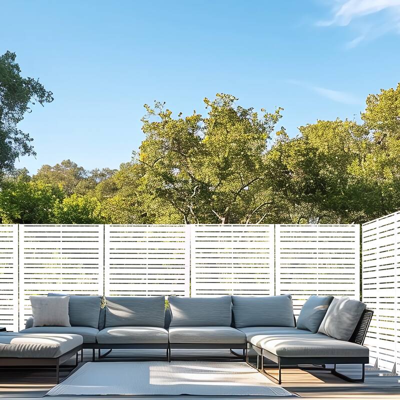 Outdoor Privacy Screen Metal Privacy Screen Panel Free Standing - 72*47