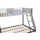 preview thumbnail 5 of 9, Elegant Metal Twin over Full Bunk Bed, Heavy-duty Sturdy Metal, Noise Reduced, Safety Vent Board Guardrail, Black