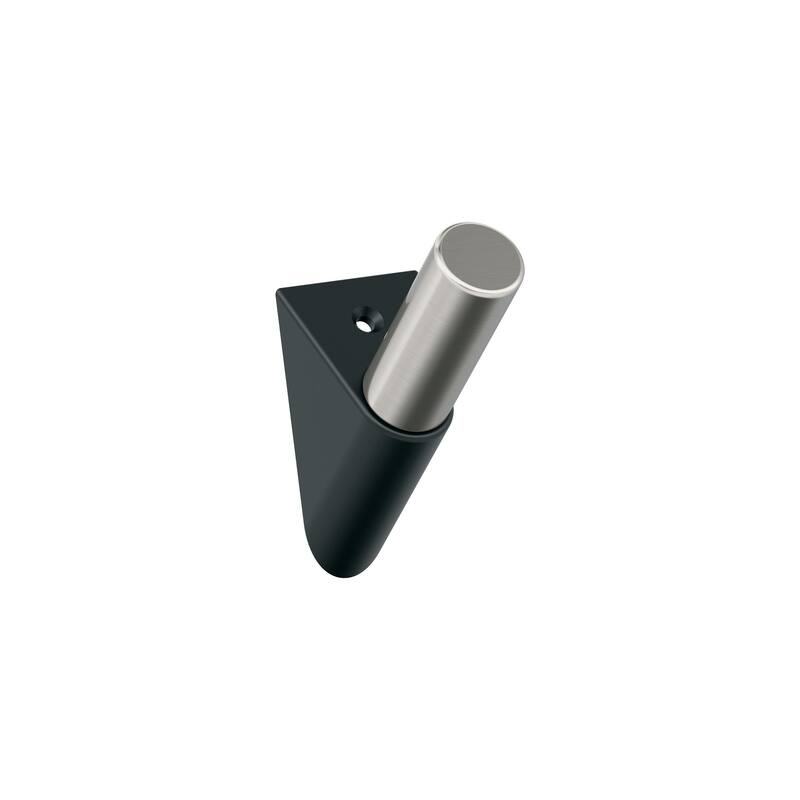 Amerock Acclivity Single Prong Decorative Wall Hook - Matte Black/Satin Nickel