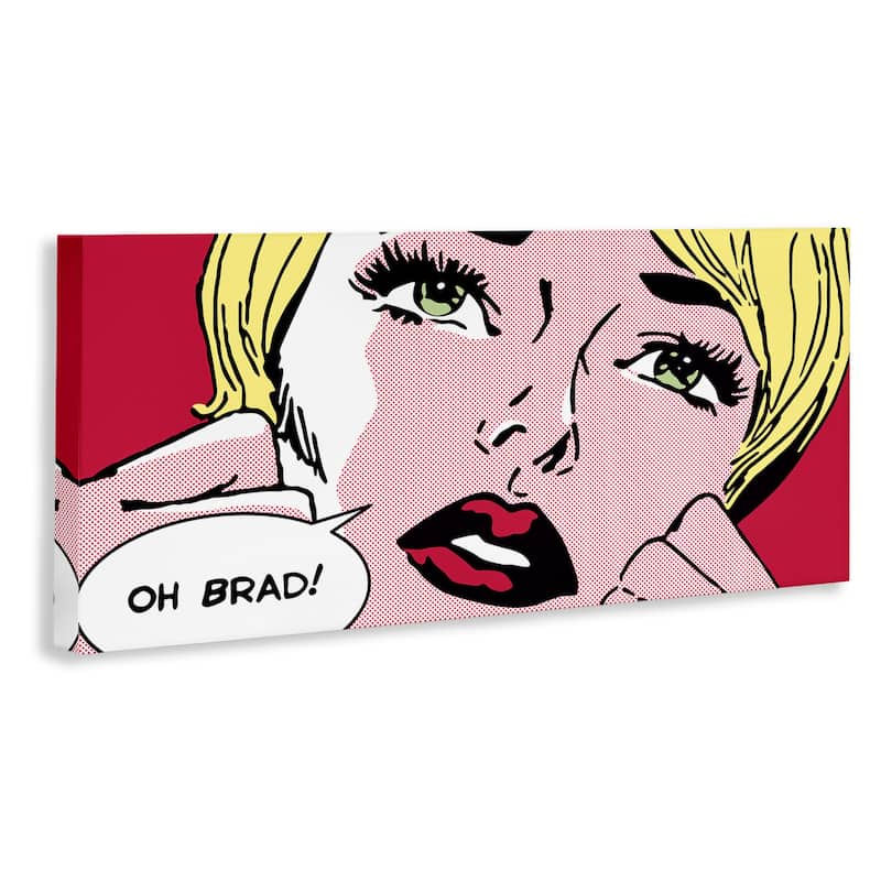 Stupell Iconic Pop Comic Woman Canvas Wall Art Design By Sheila B.