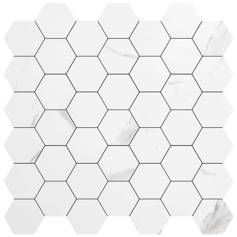 Art3d Peel and Stick Backsplash Tile for Kitchen, Bathroom, Self-Adhesive Tile Hexagon Mosaic Tiles