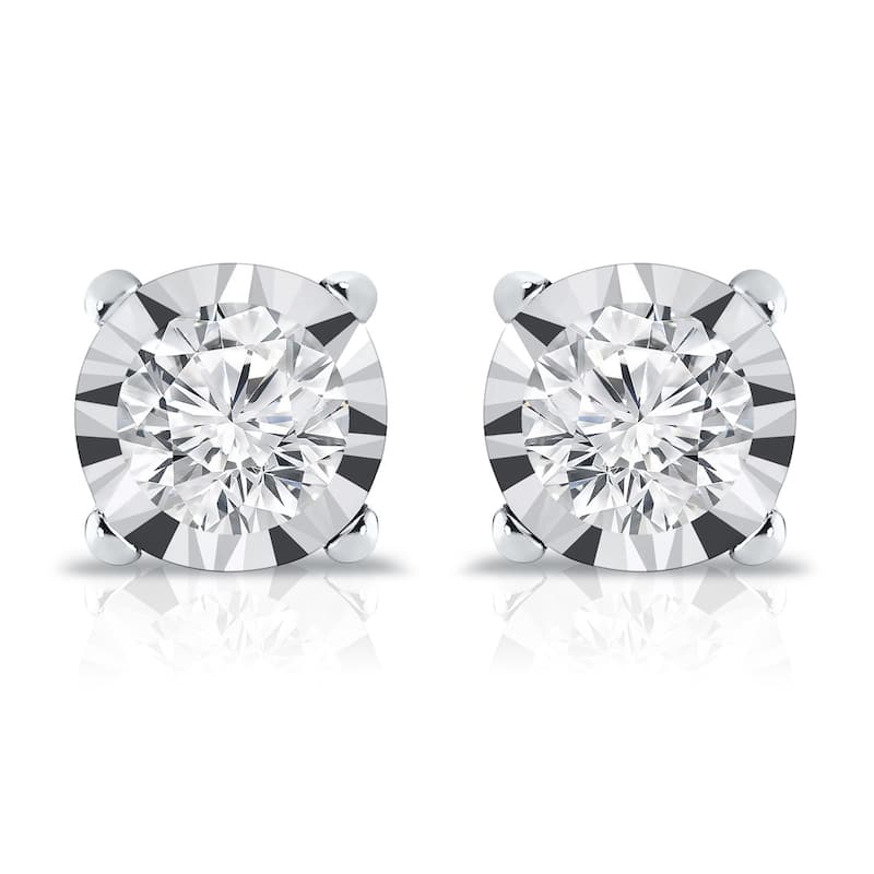 Auriya 1/6ctw Round-cut Diamond Stud Earrings 14k Gold (G-H, I1-I2)