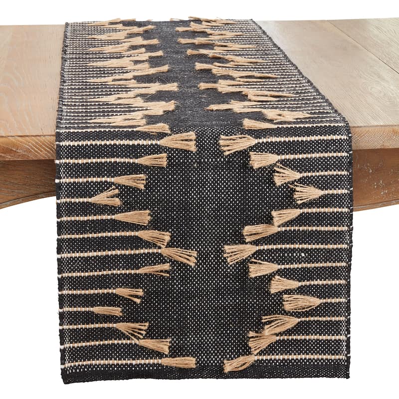 Playful Patterns Zig Zag Tassel Table Runner - 16"x72" - 16"x72"