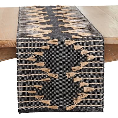 Playful Patterns Zig Zag Tassel Table Runner - 16"x72"