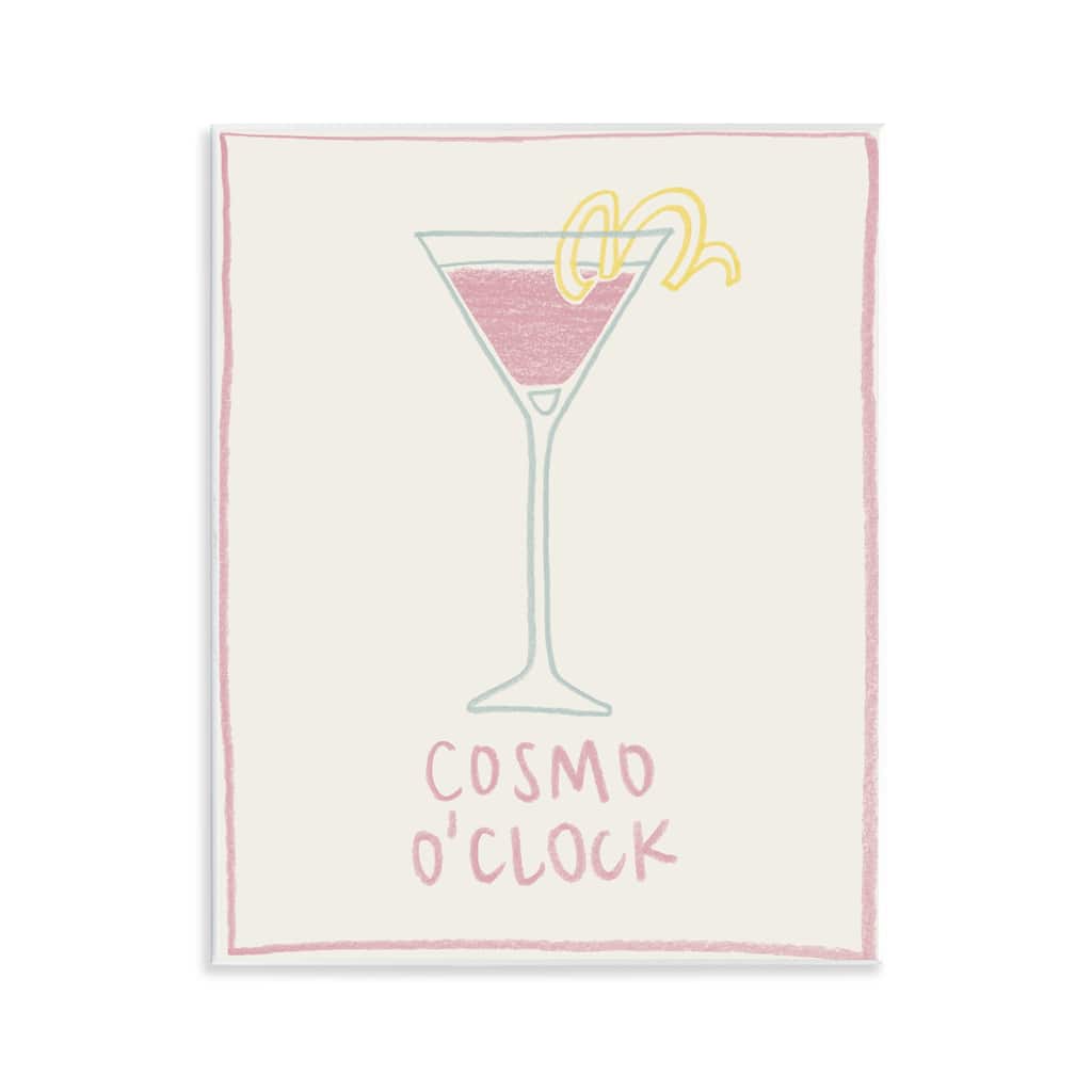 Stupell Minimal Cosmo O'Clock Wall Plaque Art Design By Grace Popp
