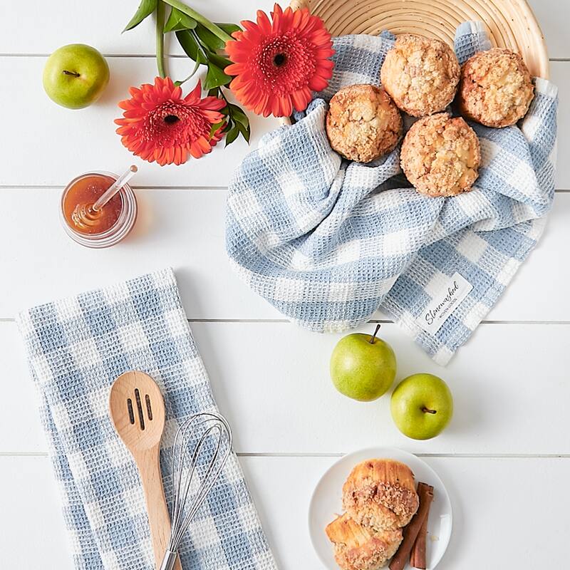 DII Washed Waffle Woven Dishtowel Set of 2
