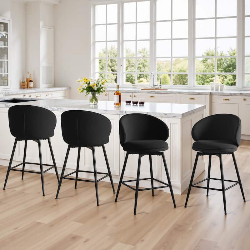 26"/ 30" Upholstered Swivel Bar Stools Counter Height Barstool