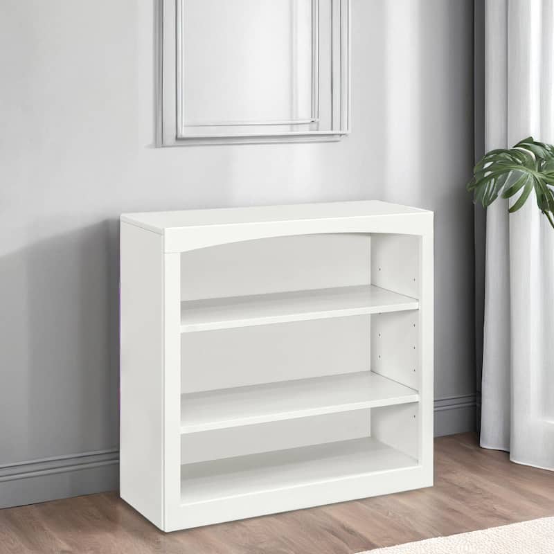 Arch+Haven Solid Wood Bookcase 30 x 30 - Linen White