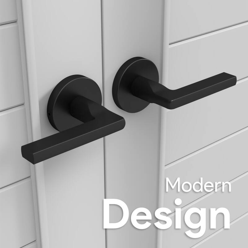 Mega Handles RALPH Round Dummy Door Lever for Closet and Hallway | Non-Turning Reversible Handing | Fits All Door Sizes