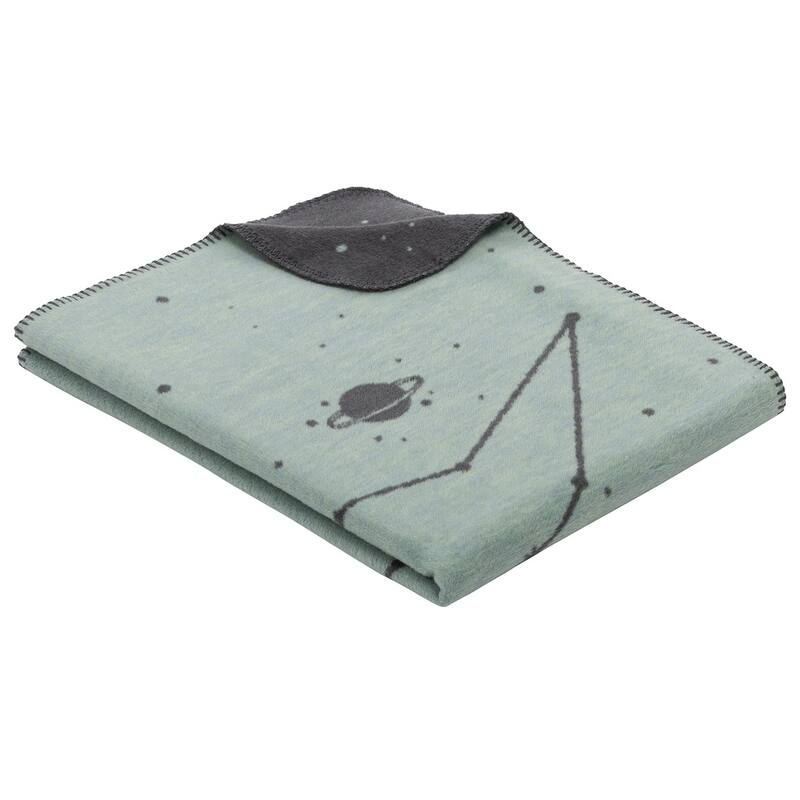 IBENA Star Sign Dinosaur in Space Children's Baby Blanket