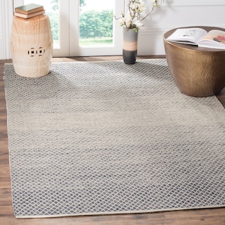 SAFAVIEH Handmade Flatweave Montauk Geert Cotton Rug - Navy/Ivory - 4' x 6'