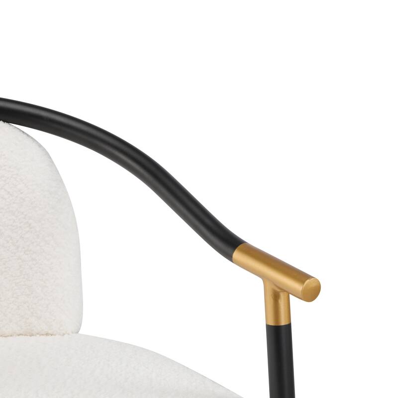 Roomfitters Upholstered Counter Stool Set of 2, Modern Metal Frame Bar Stool for Kitchen Island