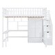 preview thumbnail 21 of 45, Full Size Loft Bed with Bookshelf, Drawers, Desk, and Wardrobe - Stylish Playhouse Design for Functional and Bedroom, Grey