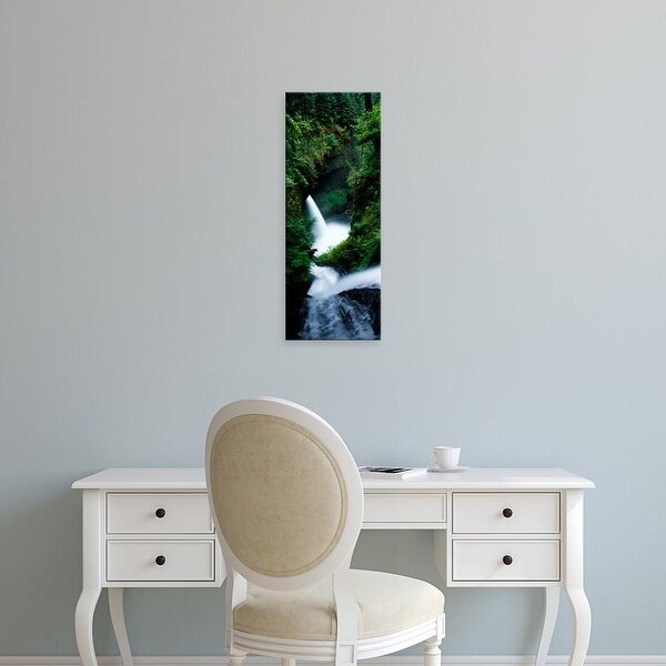 Easy Art Prints Panoramic Image 'Sorenson Falls, Metlako Falls, Eagle Creek, Columbia River Gorge, Oregon' Canvas Art