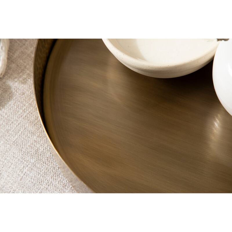 Kate and Laurel Samana Round Metal Tray