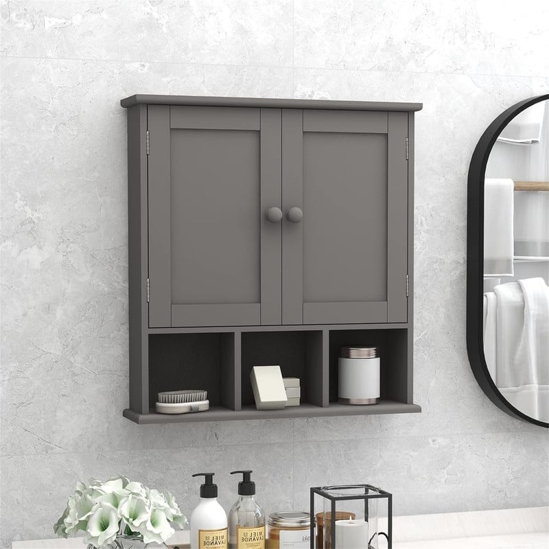 Bathroom Wall Cabinet - 5.1"D x 22"W x 22"H