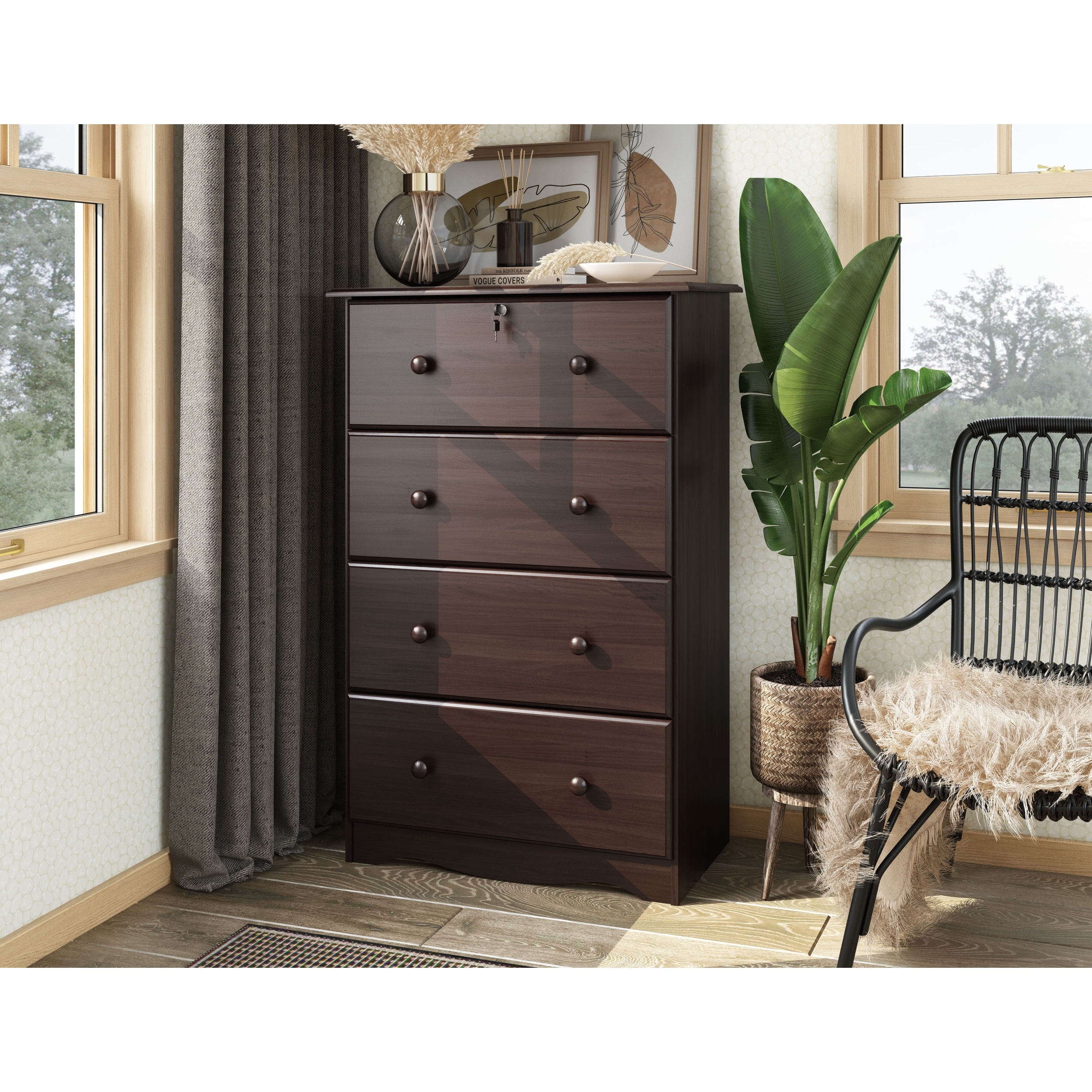 100% Solid Wood Double Dresser by Palace Imports-4 Super Jumbo/2 Regular Drawers 